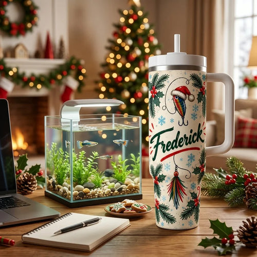 Ofishally A Great Dad Christmas Fishing 40oz Tumbler