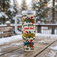 Ofishally A Great Dad Christmas Fishing 40oz Tumbler