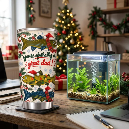 Ofishally A Great Dad Christmas Fishing 20oz Tumbler