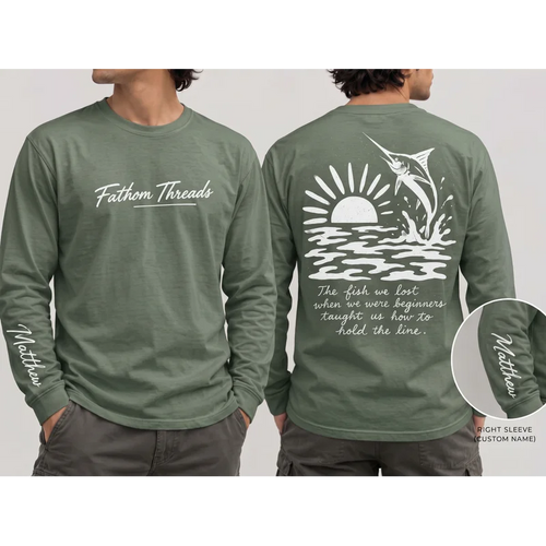 Fathom Threads Hold The Line Fishing Long Sleeve Shirt