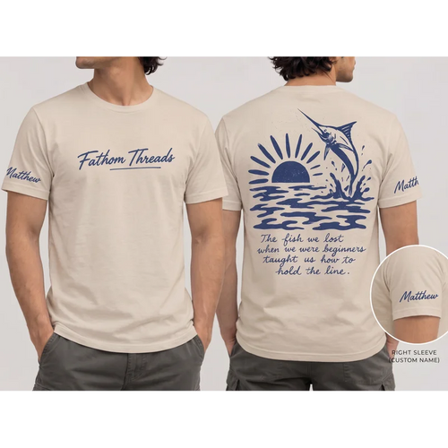 Fathom Threads Hold The Line Fishing T-Shirt