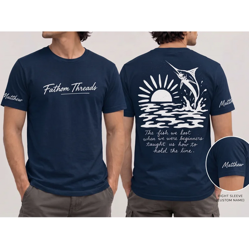 Fathom Threads Hold The Line Fishing T-Shirt