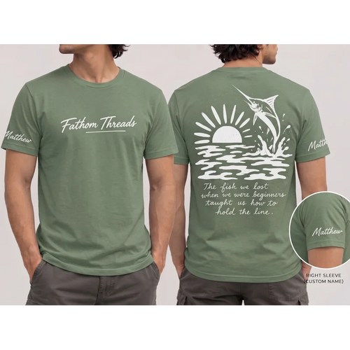 Fathom Threads Hold The Line Fishing T-Shirt