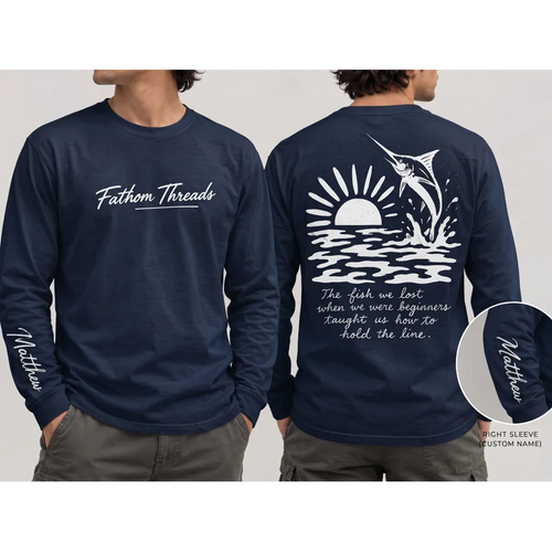 Fathom Threads Hold The Line Fishing Long Sleeve Shirt
