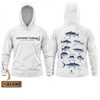 Fathom Thread Catch The Fish Camo Hooded Long Sleeve Shirt