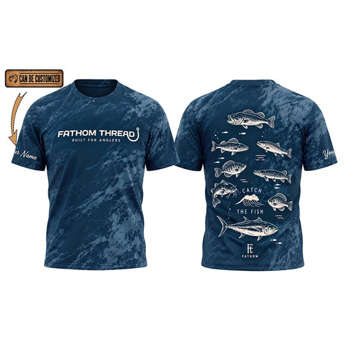 Fathom Thread Catch The Fish Camo Fishing T-Shirt