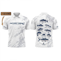 Fathom Thread Catch The Fish Camo Fishing Polo Shirt