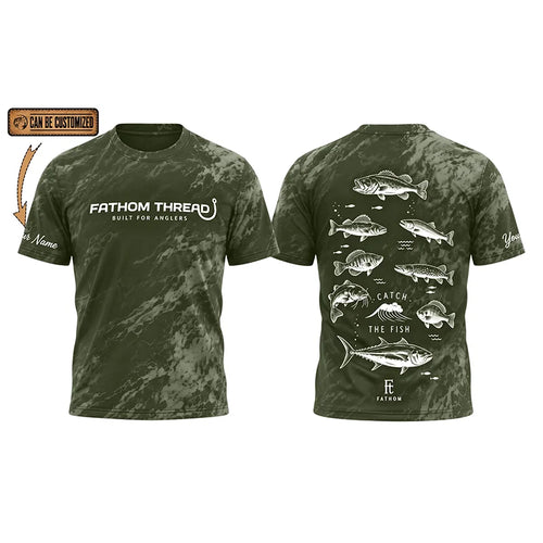Fathom Thread Catch The Fish Camo Fishing T-Shirt