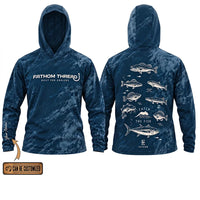 Fathom Thread Catch The Fish Camo Hooded Long Sleeve Shirt