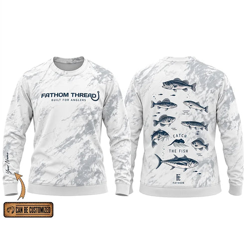Fathom Thread Catch The Fish Camo Fishing Sweater