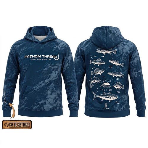 Fathom Thread Catch The Fish Camo Fishing Hoodie
