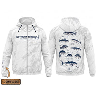 Fathom Thread Catch The Fish Camo Fishing Windbreaker Jacket