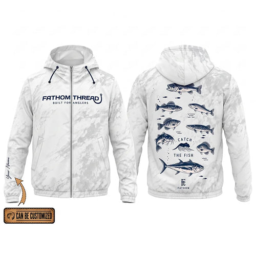 Fathom Thread Catch The Fish Camo Fishing Windbreaker Jacket