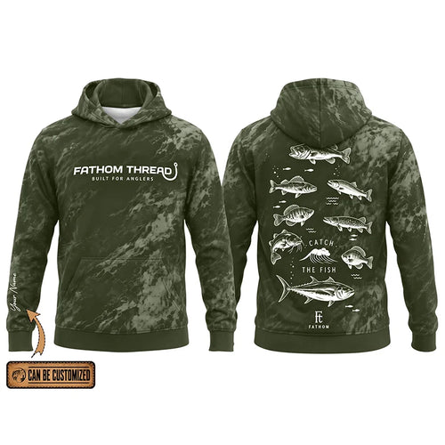 Fathom Thread Catch The Fish Camo Fishing Hoodie