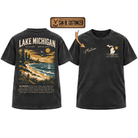 Personalized Lake Michigan Wild Shores Brighter Days Vintage T-Shirt
