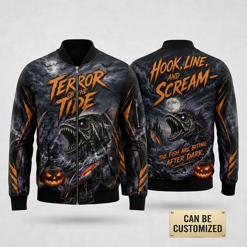 Terror On The Tide Halloween Bomber Jacket