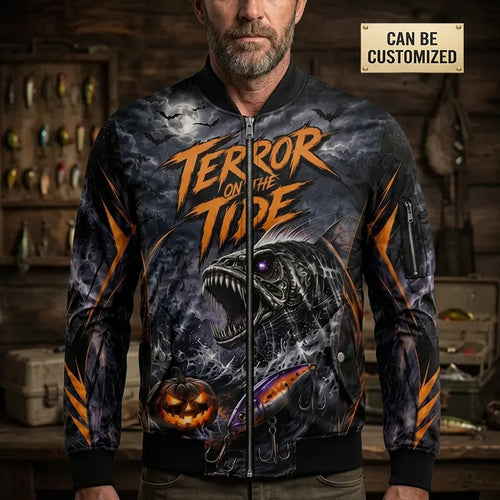 Terror On The Tide Halloween Bomber Jacket