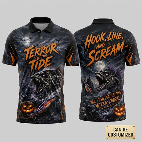 Terror On The Tide Halloween Polo Shirt