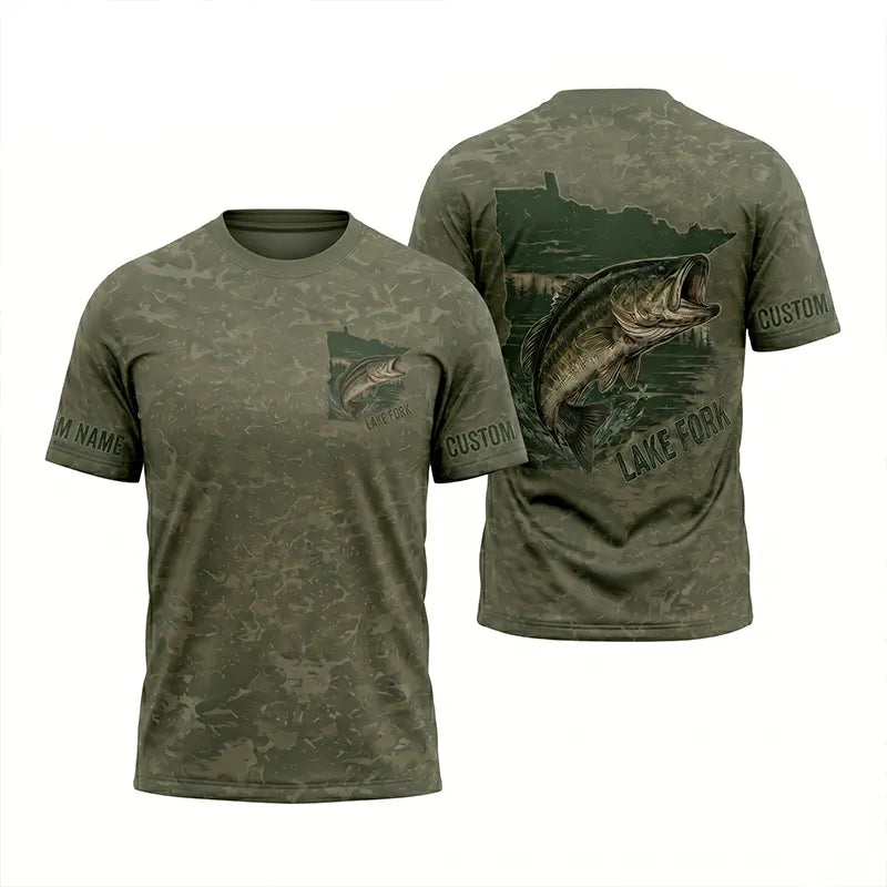 Texas Lake Fork Personalized Bass Fishing Apparel