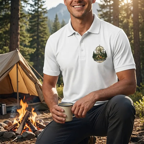 That's What I Do I Camp I Kneel And I Trust God Polo Shirt