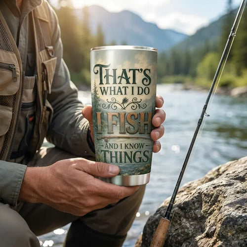 That's What I Do I Fish And I Know Things Fishing Tumbler