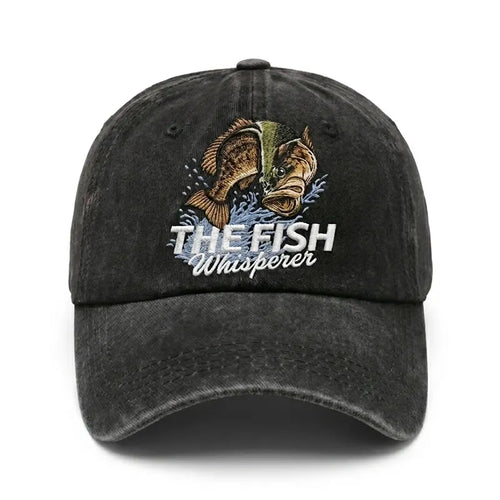 The Fish Whisperer Bass Embroidered Fishing Cap