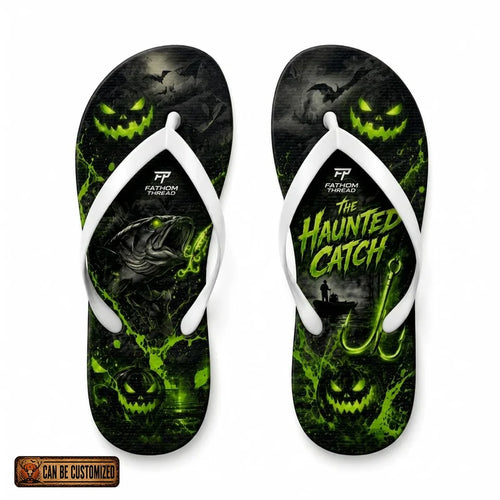 The Haunted Catch Halloween Flip Flops