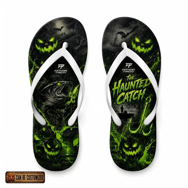 The Haunted Catch Halloween Flip Flops