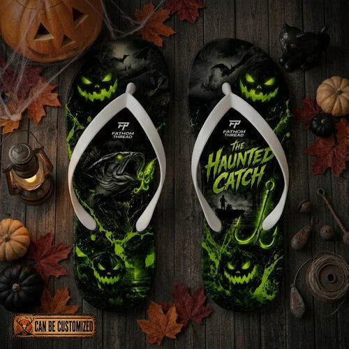 The Haunted Catch Halloween Flip Flops