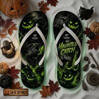 The Haunted Catch Halloween Flip Flops