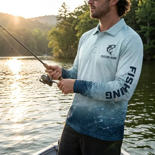 The Man The Myth The Fishing Legend Polo Long Sleeve Shirt