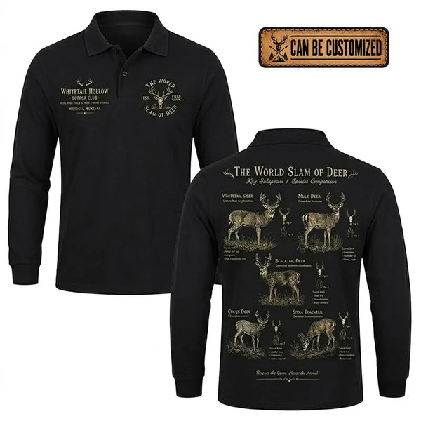 The World Slam of Deer Hunting Polo Long Sleeve Shirt 2026
