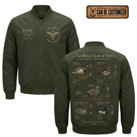 The World Slam of Ducks Waterfowl Hunting Bomber Jacket