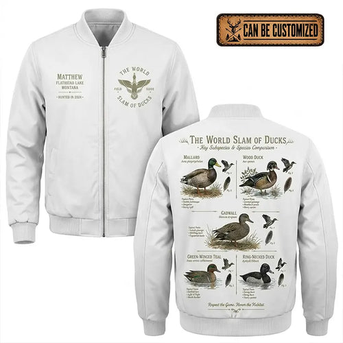 The World Slam of Ducks Waterfowl Hunting Bomber Jacket