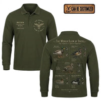 The World Slam of Ducks Waterfowl Hunting Polo Long Sleeve Shirt