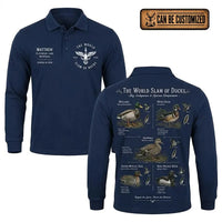 The World Slam of Ducks Waterfowl Hunting Polo Long Sleeve Shirt