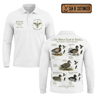 The World Slam of Ducks Waterfowl Hunting Polo Long Sleeve Shirt