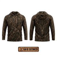 Tree Camo Deer Head Hunting Hoodie