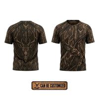 Tree Camo Deer Head Hunting T-Shirt