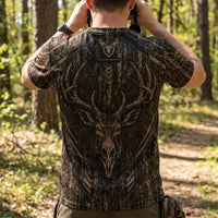 Tree Camo Deer Head Hunting T-Shirt