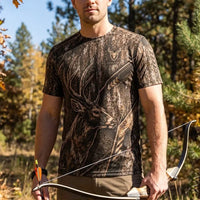 Tree Camo Deer Head Hunting T-Shirt