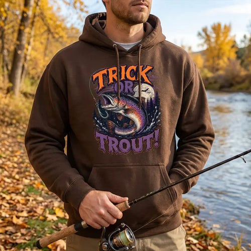 Trick Or Trout Halloween Fishing Hoodie