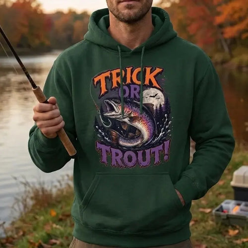 Trick Or Trout Halloween Fishing Hoodie