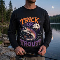 Trick Or Trout Halloween Fishing Long Sleeve Shirt