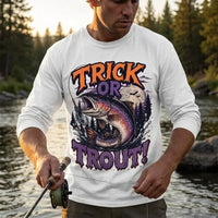 Trick Or Trout Halloween Fishing Long Sleeve Shirt