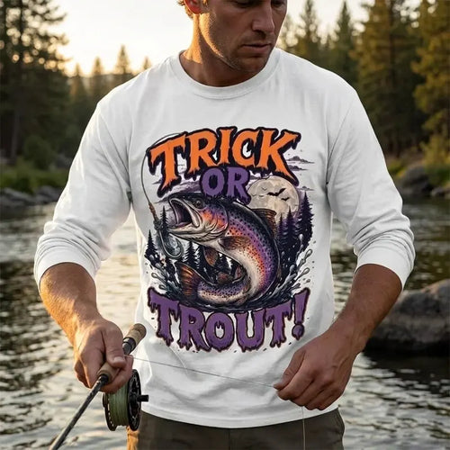 Trick Or Trout Halloween Fishing Long Sleeve Shirt