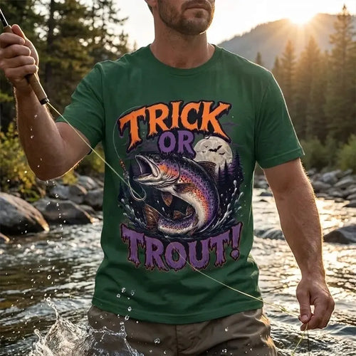 Trick Or Trout Halloween Fishing T-Shirt