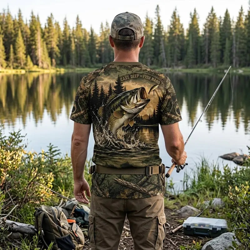 Fathom Thread Camouflage Personalized Fishing T-Shirt