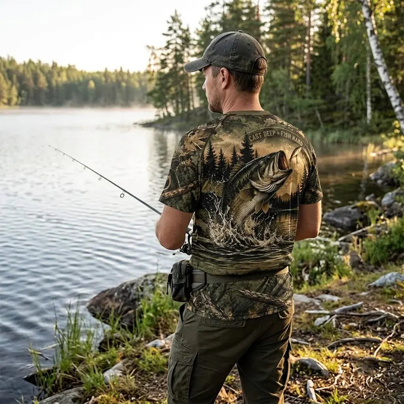 Fathom Thread Camouflage Personalized Fishing T-Shirt