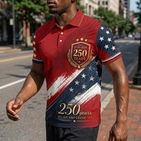 USA 1776–2026 250 Years Of Freedom Patriotic Polo Shirt